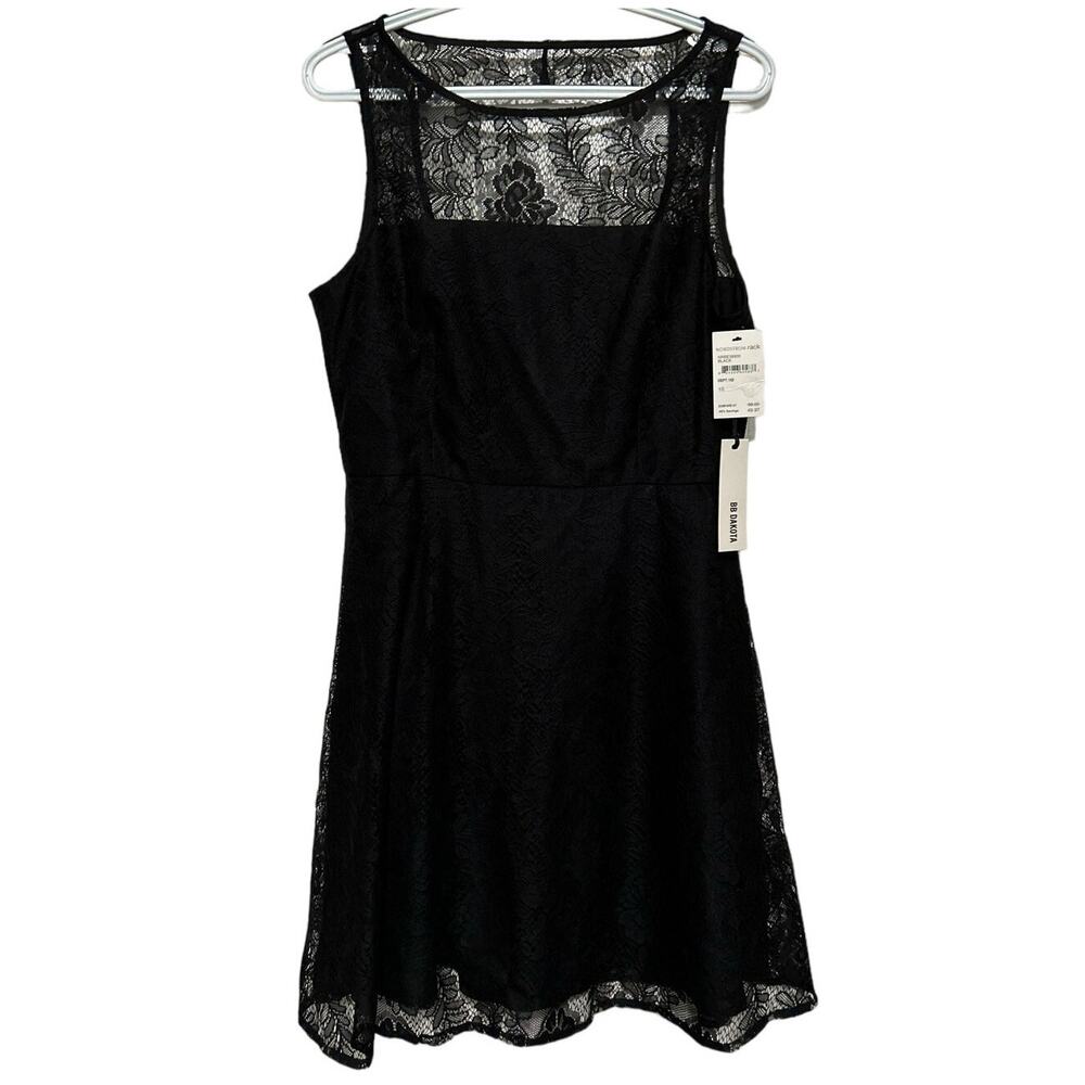 BB Dakota Nordstrom Rack‎ Women's Black Lace Lined Sleeveless Dress Size 10